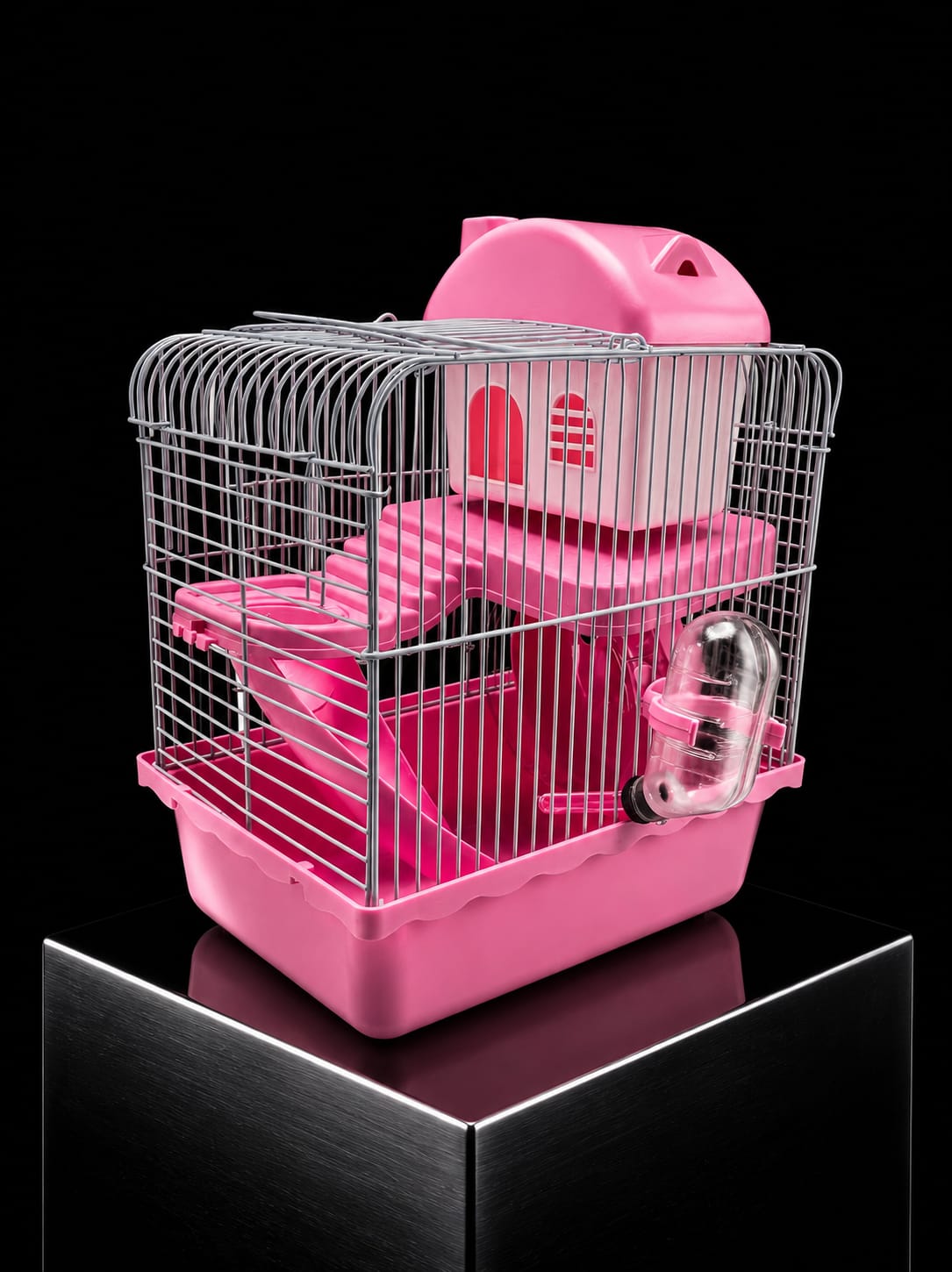 Jaula para Hámster con Casa, Rampa y Bebedero | Hábitat Completo Premium | SPOTMASCOTAS