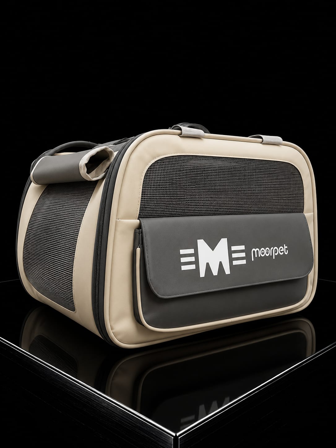 Guacal Transportador Premium para Perros y Gatos | Bolso de Viaje con Malla Transpirable y Bolsillo Frontal | SPOTMASCOTAS