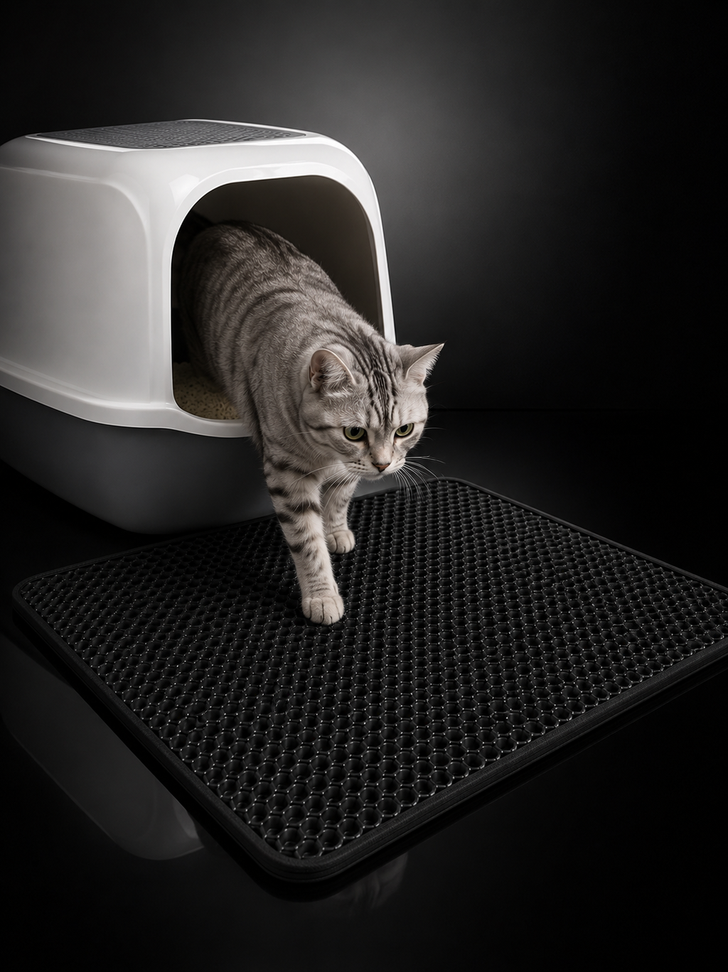 Tapete Recolector de Arena para Gatos | Alfombra Antideslizante para Arenero | Fácil de Limpiar | SPOTMASCOTAS