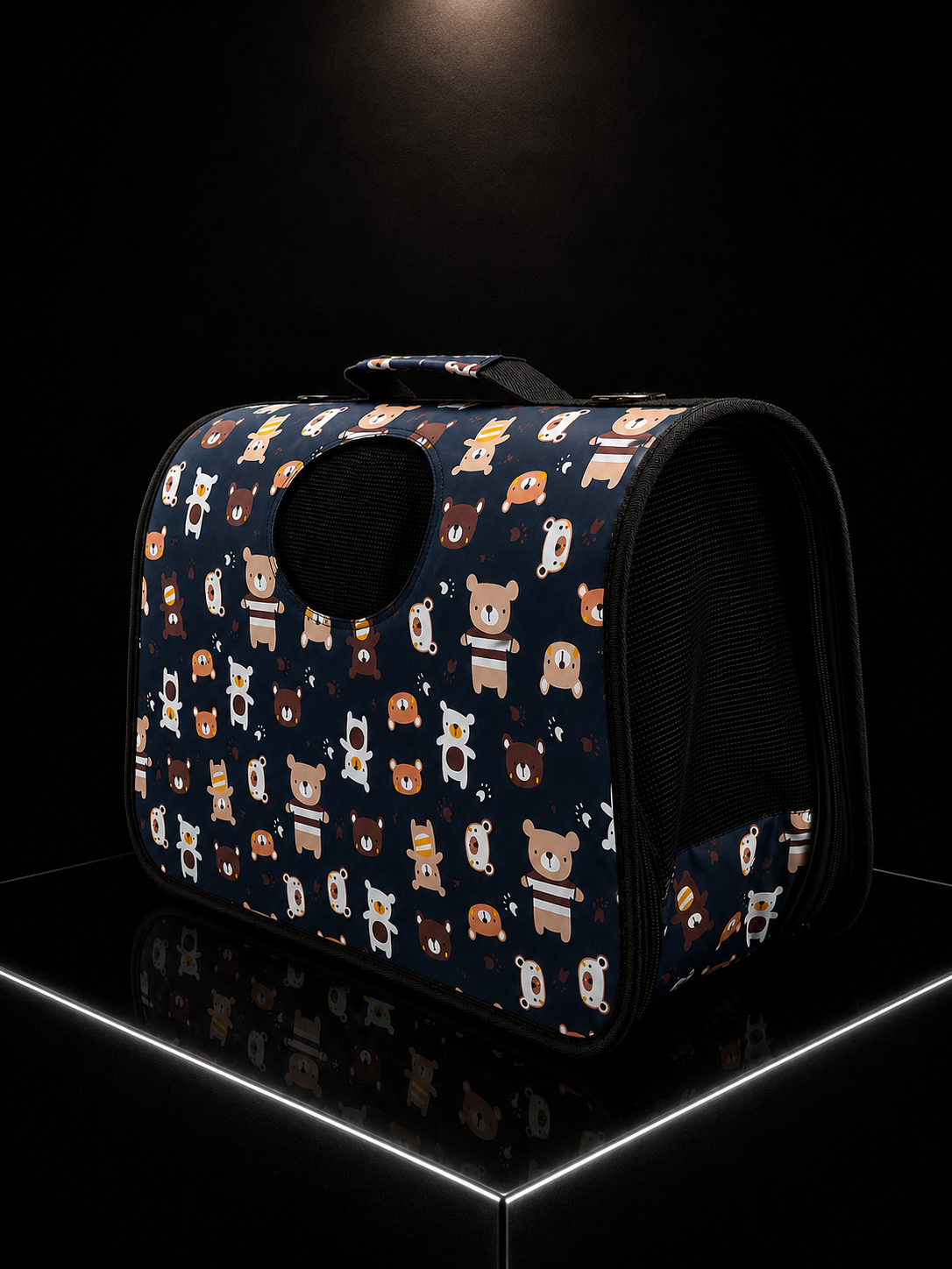 Guacal Transportador Plegable para Perros y Gatos | Bolso de Viaje con Malla Transpirable | SPOTMASCOTAS