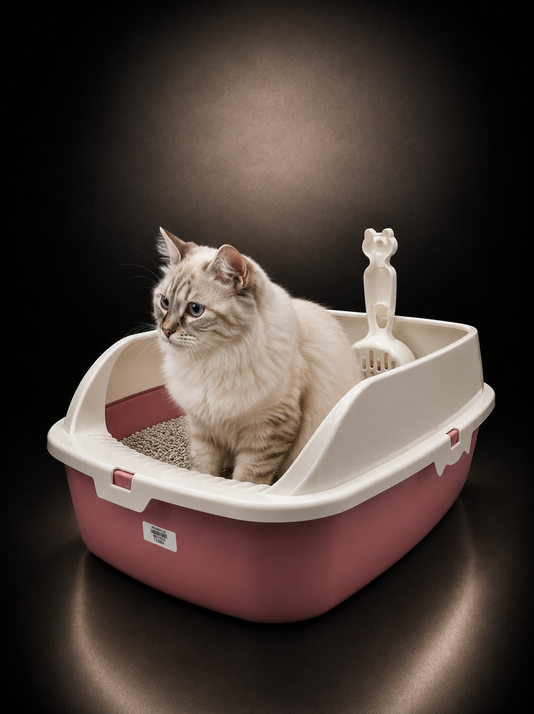 Arenero Abierto para Gatos con Pala y Bordes Elevados | Caja Sanitaria Premium | SPOTMASCOTAS