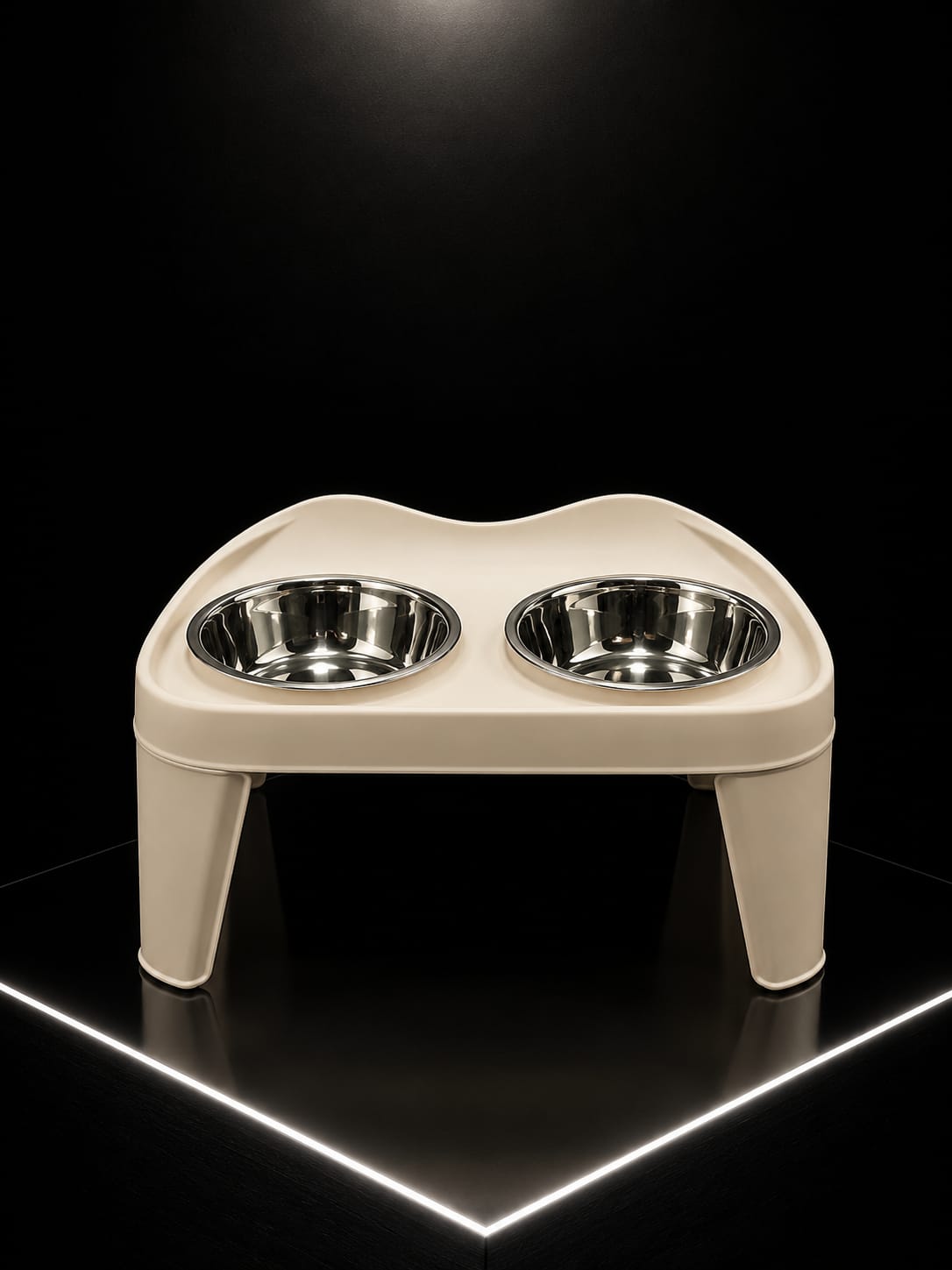 Comedero Elevado Doble con Tazones en Acero Inoxidable para Perros y Gatos | Base Ergonómica | 2 Tamaños | SPOTMASCOTAS