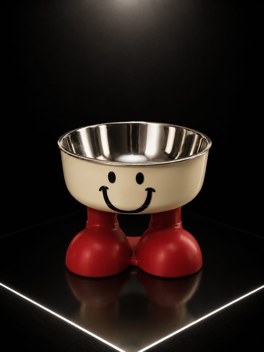 Comedero Elevado con Tazón en Acero Inoxidable para Perros y Gatos | Diseño Divertido Antideslizante | SPOTMASCOTAS