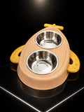 Comedero Doble para Perros y Gatos con Tazones en Acero Inoxidable | Diseño Avión | Base Antideslizante | SPOTMASCOTAS