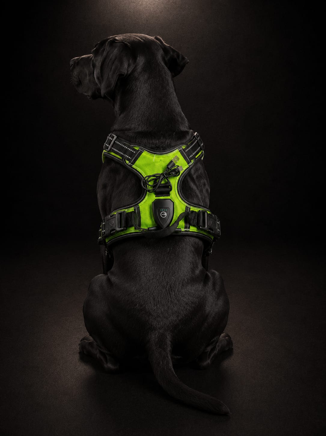 Pechera Premium Reflectiva con Luz LED para Perros | Arnés Ajustable de Seguridad | Talla L | SPOTMASCOTAS