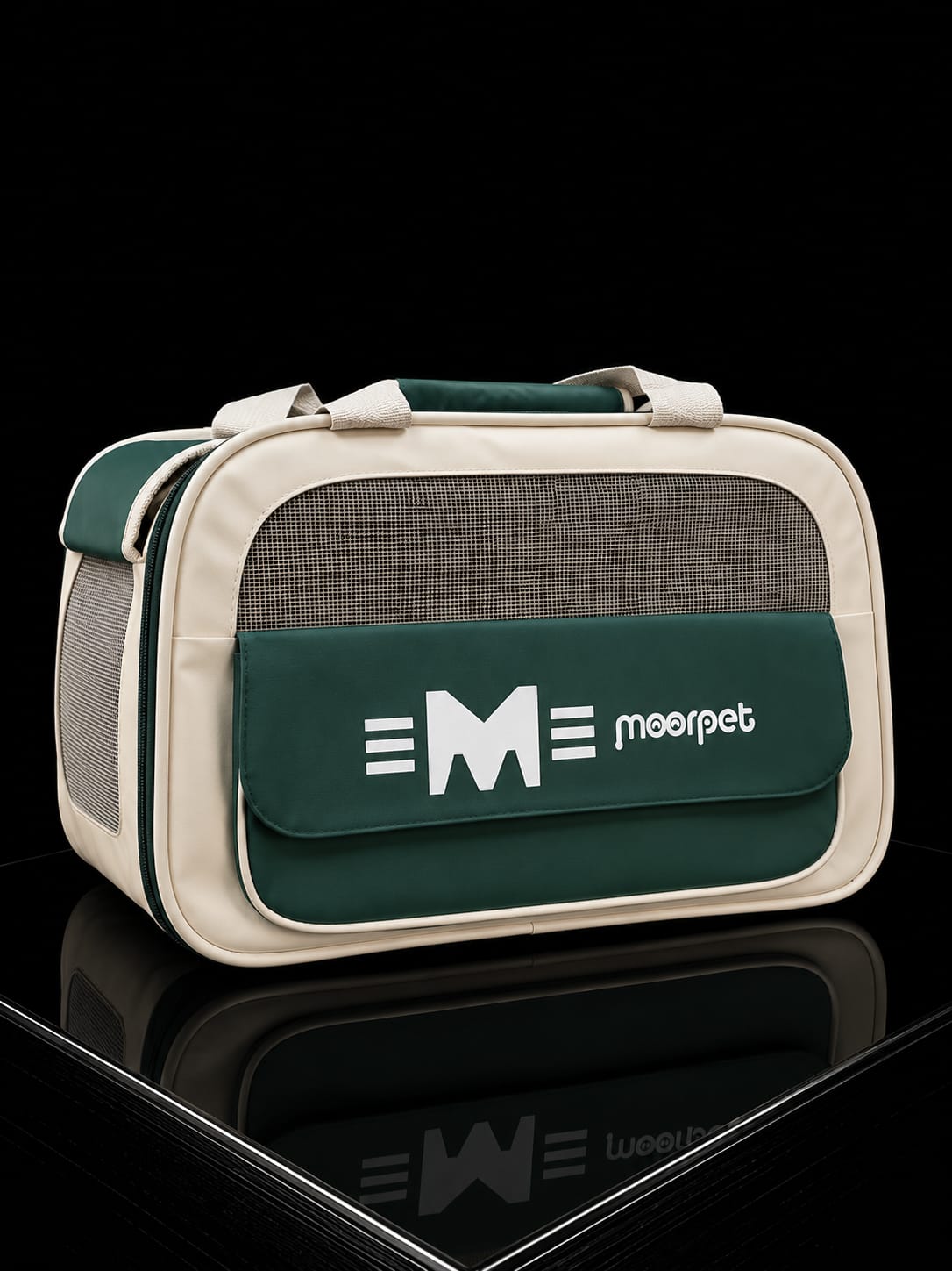 Guacal Transportador Premium para Perros y Gatos | Bolso de Viaje con Malla Transpirable y Bolsillo Frontal | SPOTMASCOTAS