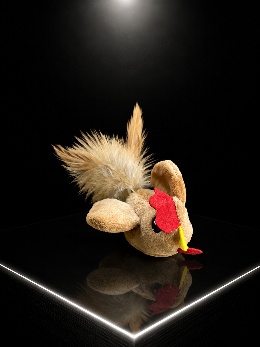 Juguete de Peluche Gallina con Plumas para Gatos | Felpa Interactiva | SPOTMASCOTAS