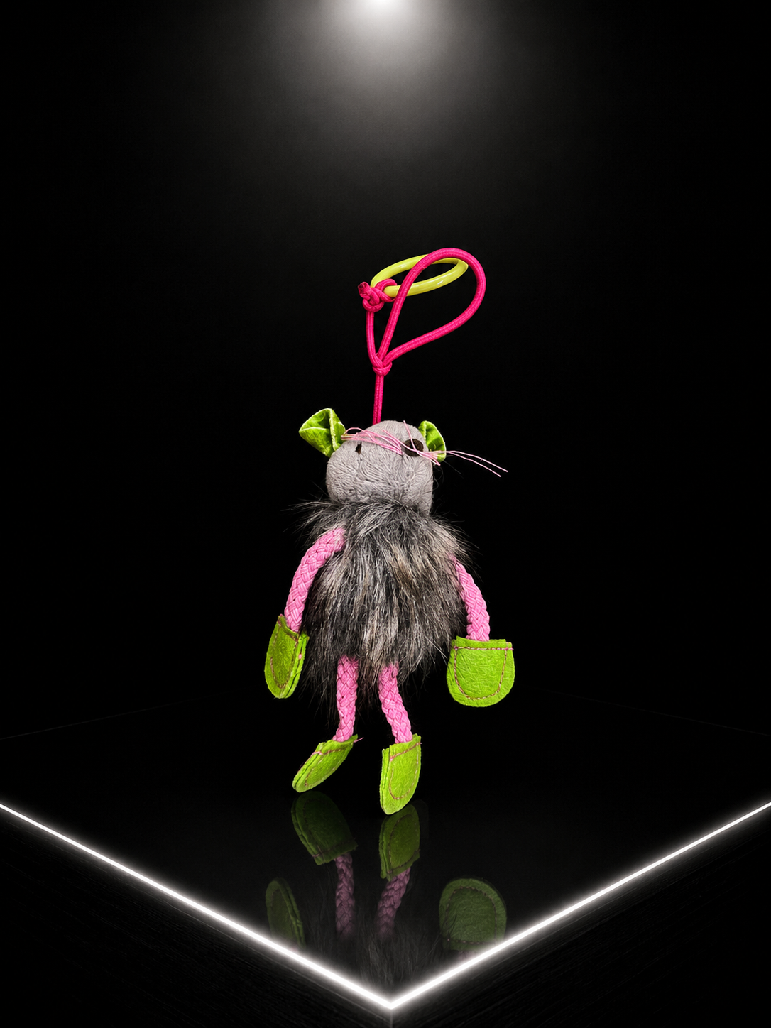 Juguete Ratón Colgante de Peluche para Gatos | Muñeco Interactivo con Cordón | SPOTMASCOTAS