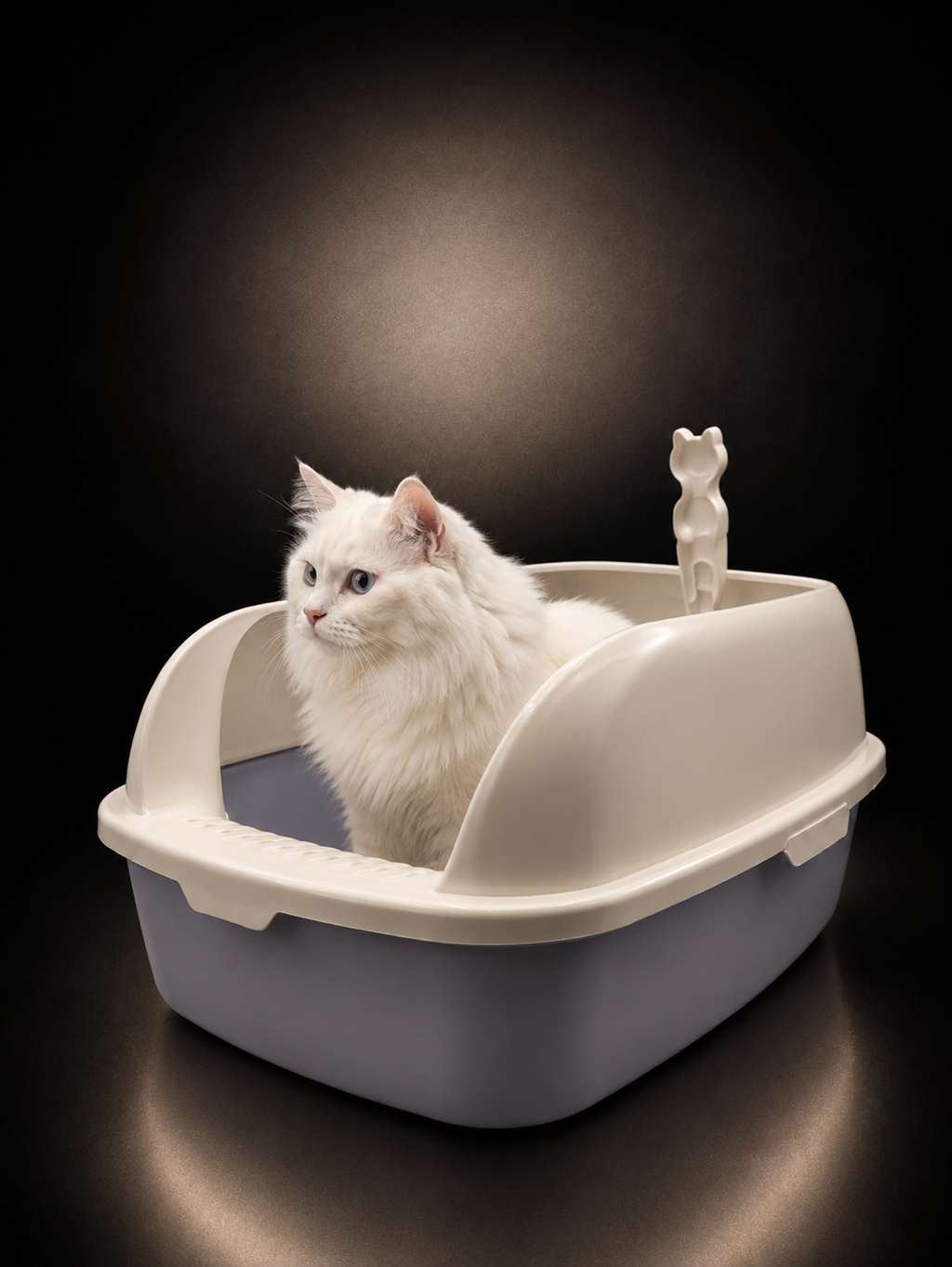 Arenero Abierto para Gatos con Borde Antiderrames | Caja Sanitaria Premium | SPOTMASCOTAS
