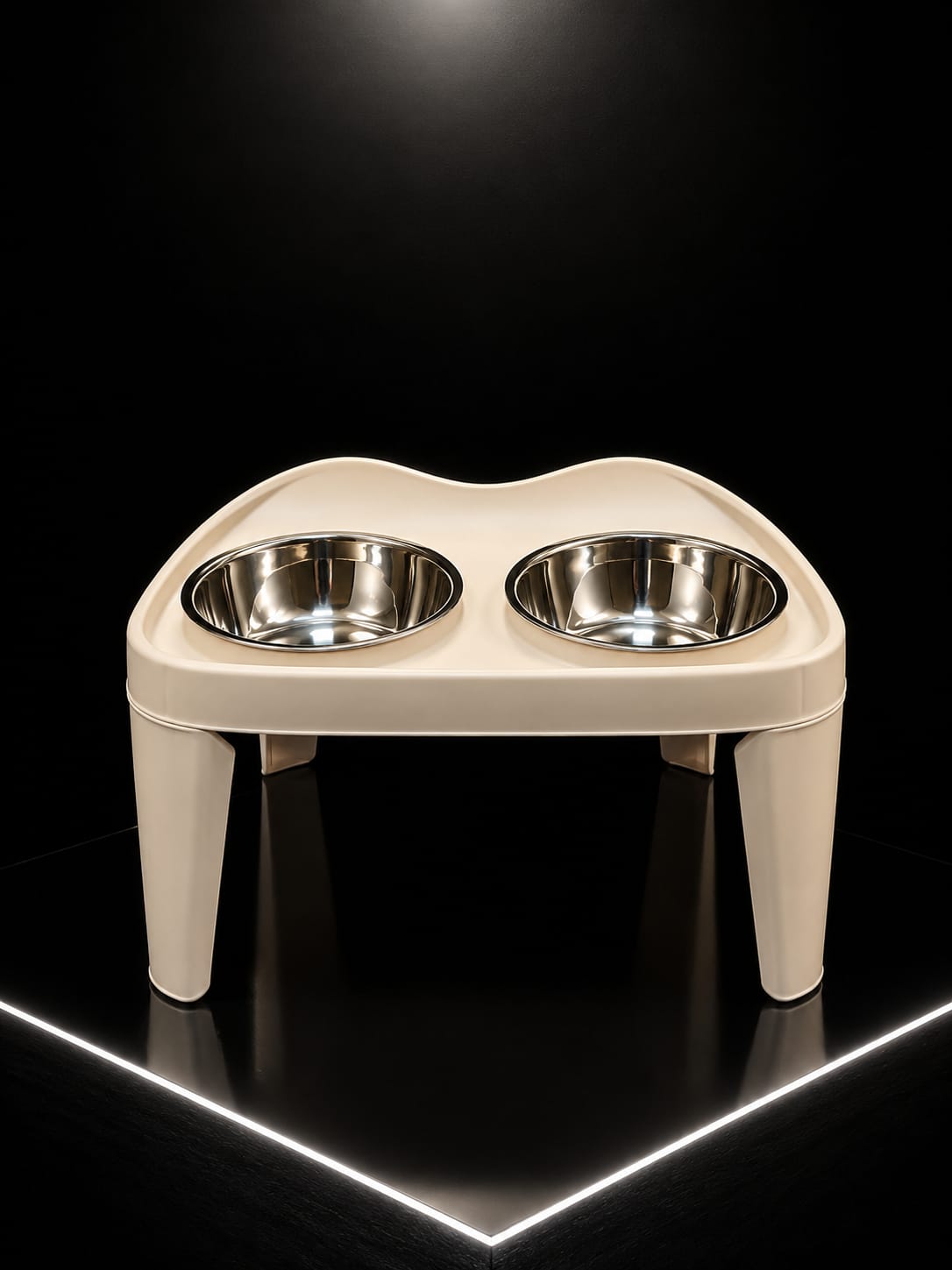 Comedero Elevado Doble con Tazones en Acero Inoxidable para Perros y Gatos | Base Ergonómica | 2 Tamaños | SPOTMASCOTAS