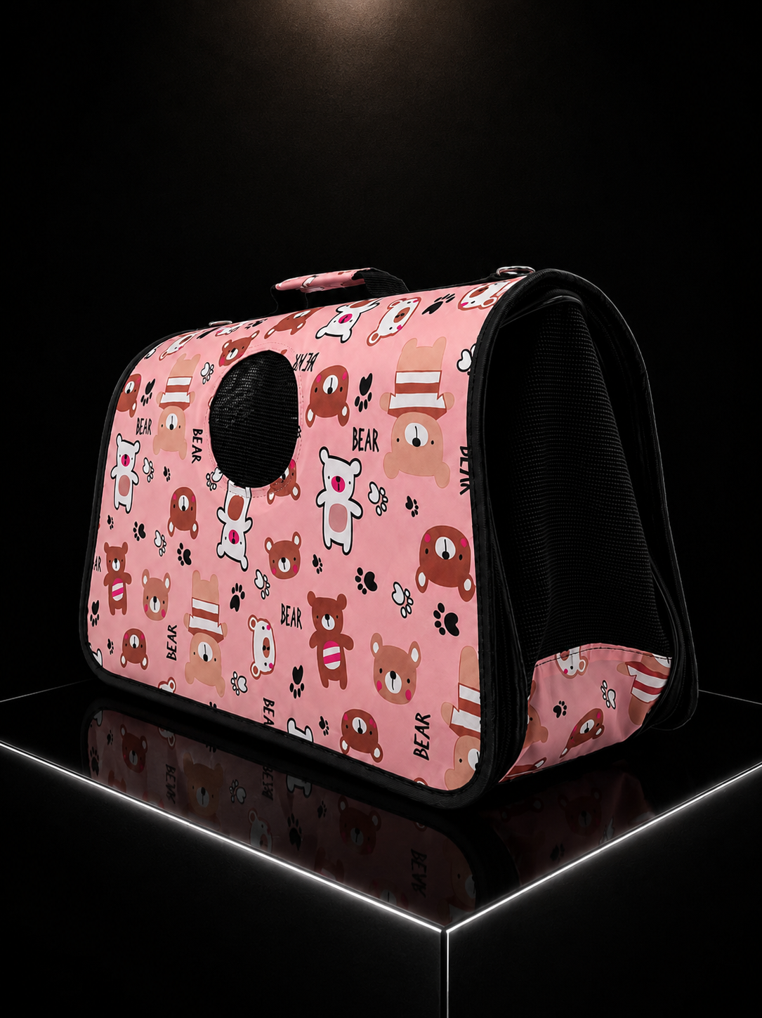 Guacal Transportador Plegable para Perros y Gatos | Bolso de Viaje con Malla Transpirable | SPOTMASCOTAS
