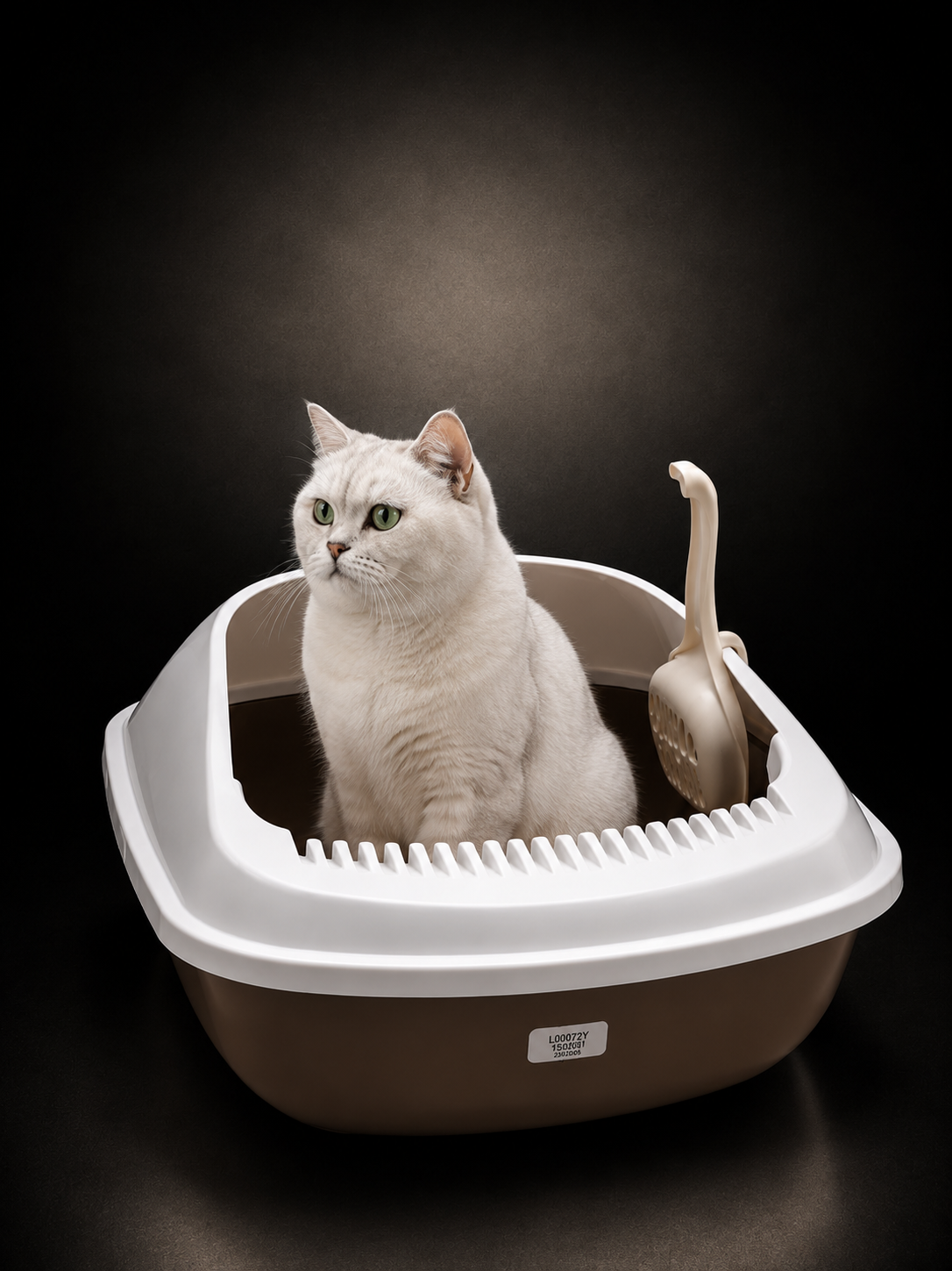 Arenero Abierto para Gatos con Pala Integrada | Caja Sanitaria Premium | SPOTMASCOTAS